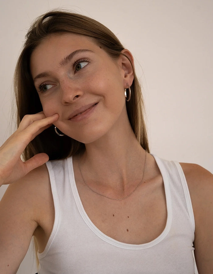 Sassy Creolen rund Weißgold