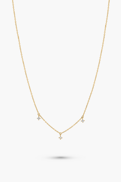 3 diamond necklace