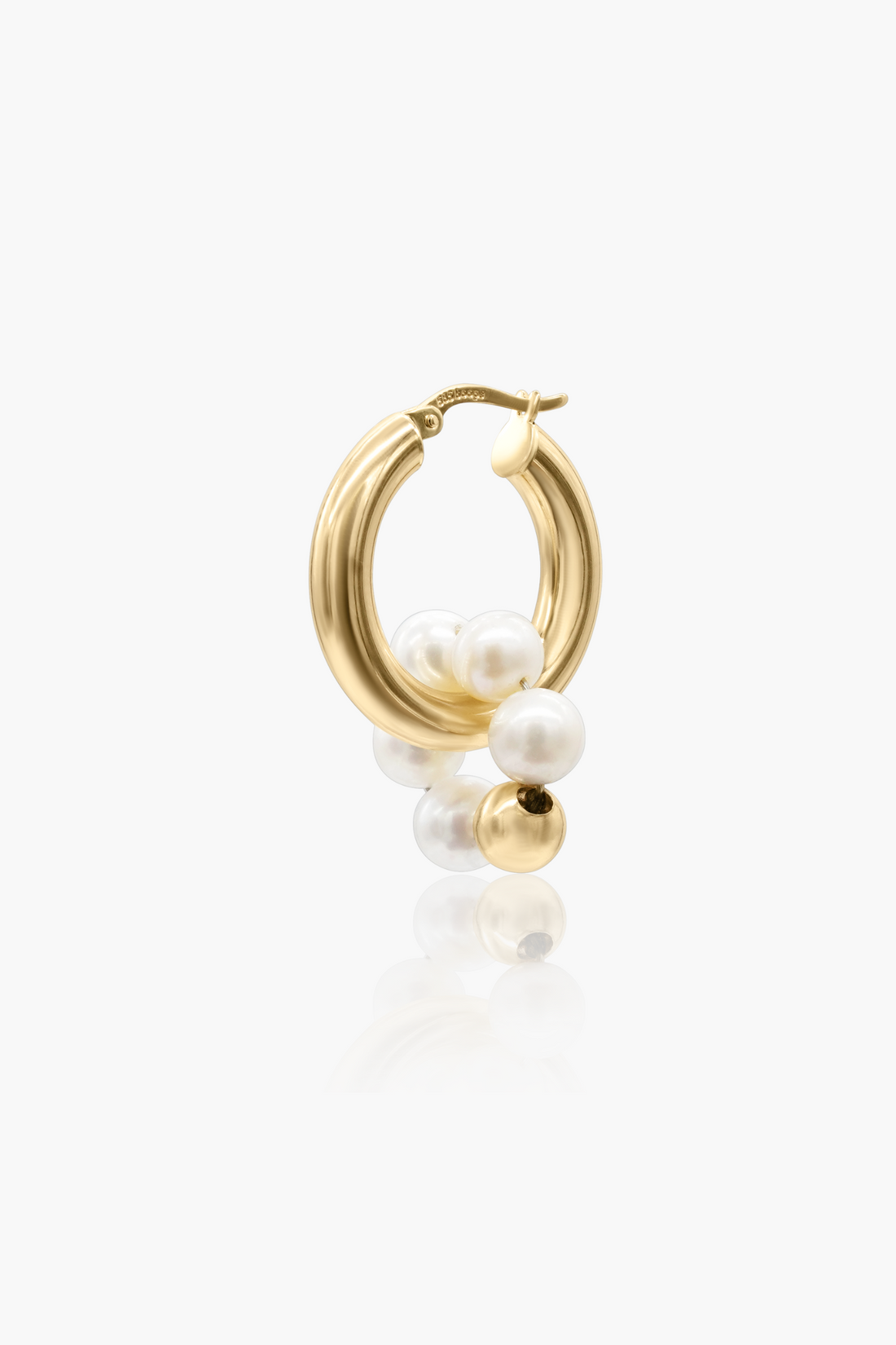 flower pearl charm - L