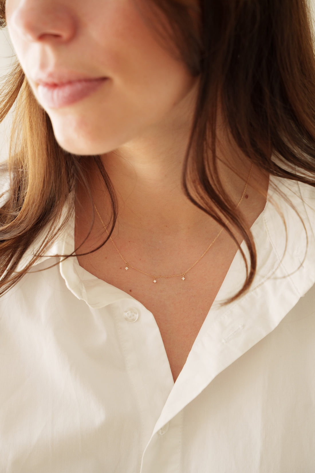 3 diamond necklace