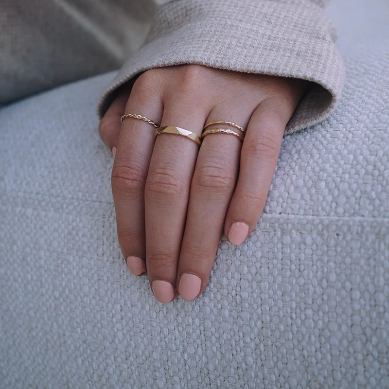Edgy Ring 585 Gold